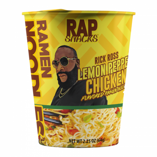 Rap Snacks Lemon Pepper Chicken Flavored Ramen Noodles 2.25oz (64g