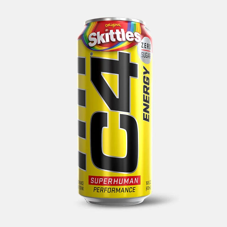 C4 Energy Drink Skittles Carbonated Sugar Free 16 Oz