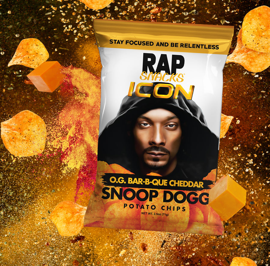 Rap Snacks Snoop Dogg OG Bar-B-Que Cheddar Crisps 71g